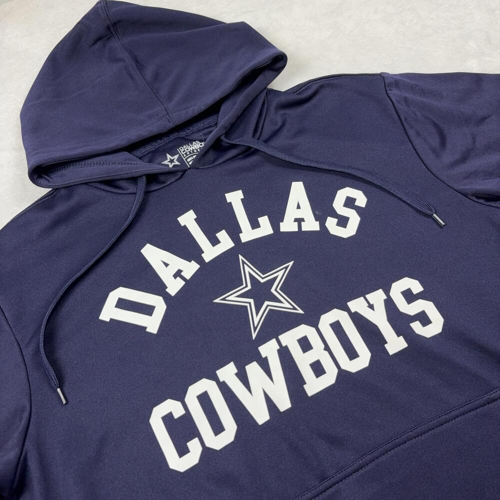 Dallas Cowboys Sweatshirt Mens Small Blue NFL Football Hooded Pullover Authentic